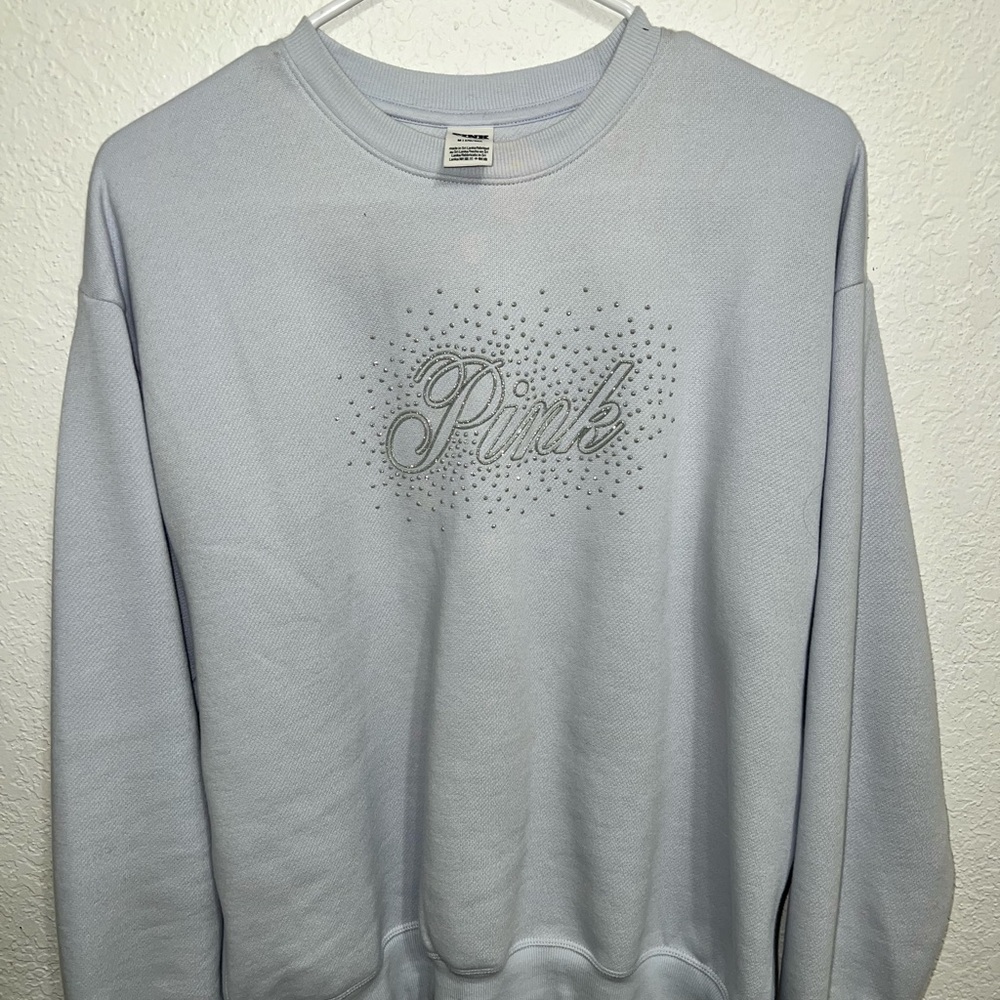 PINK Victoria's Secret Blue Crewneck Sweater